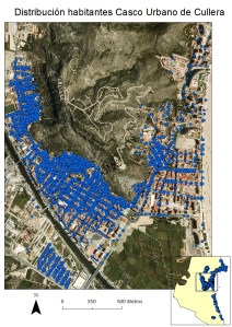 Mapa 14. Localización Habitantes Casco Urbano Cullera